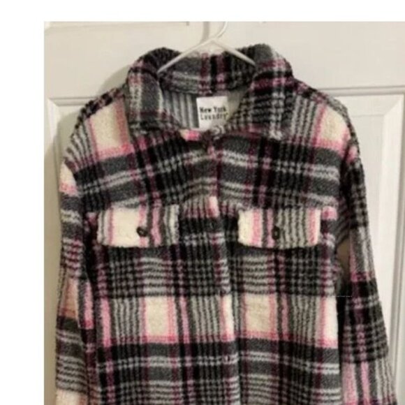 New York Laundry Jackets & Blazers - NWT NY Laundry Plaid Shacket Women's Oversized Shirt Jacket Sz S